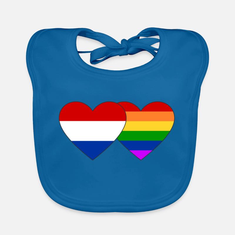 Drapeau arc-en-ciel de la Hollande Bavoir bio Bébé