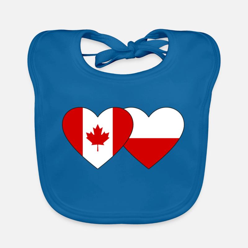 Drapeau du Canada et de la Pologne Bavoir bio Bébé