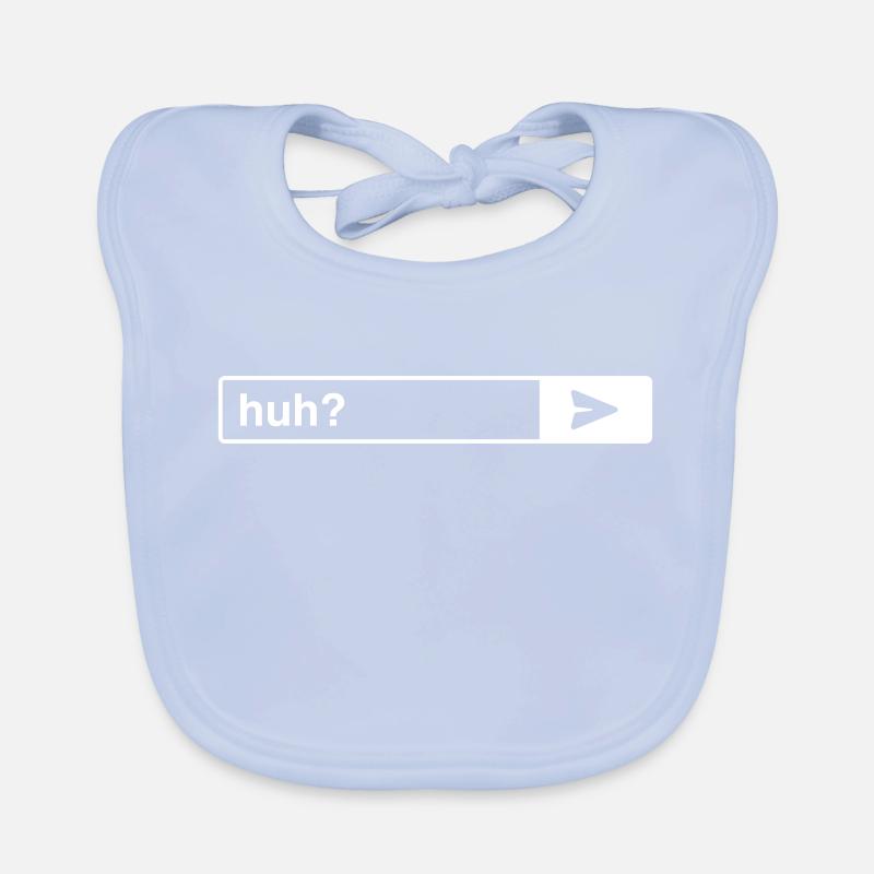 Huh? Meistgestellte Frage (Chat) (Vector) Baby Bio-Lätzchen