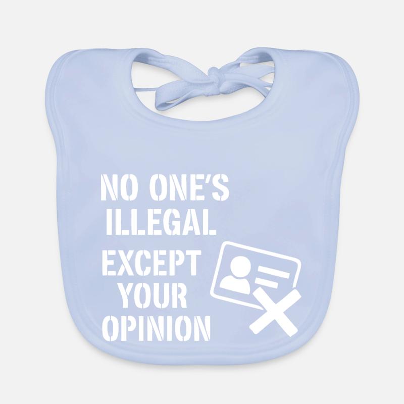 No one is illegal Baby Bio-Lätzchen