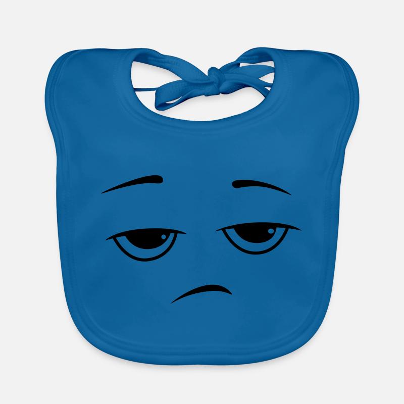 Bored smile smiley Organic Baby Bibs