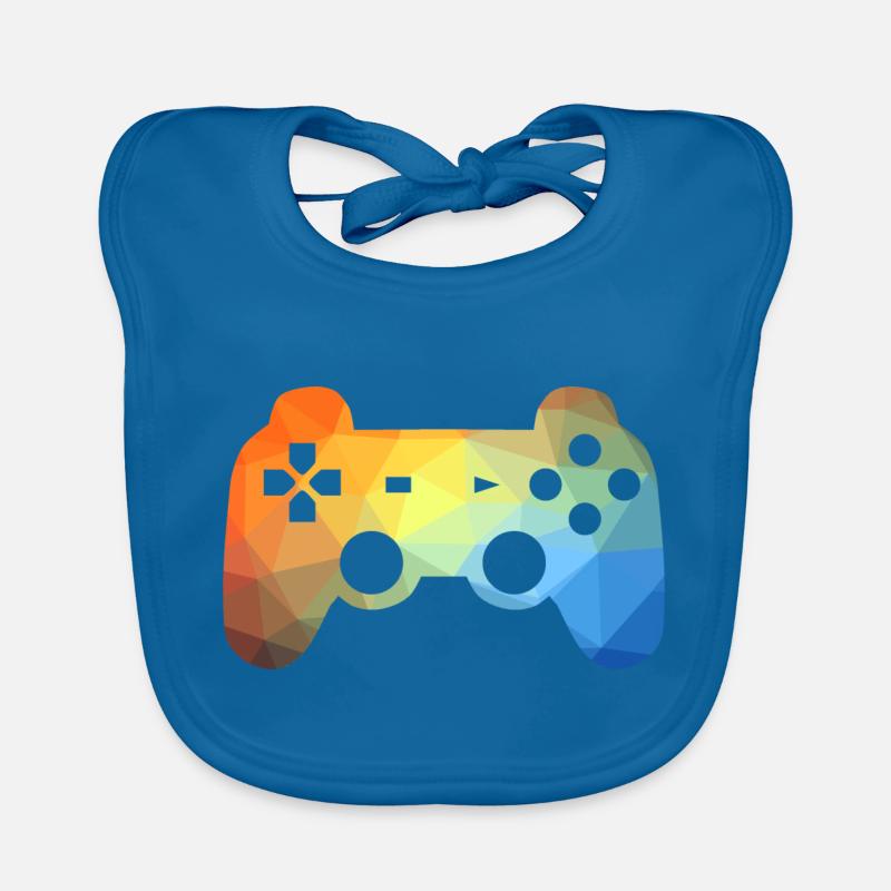 Bunter Gaming Controller Baby Bio-Lätzchen