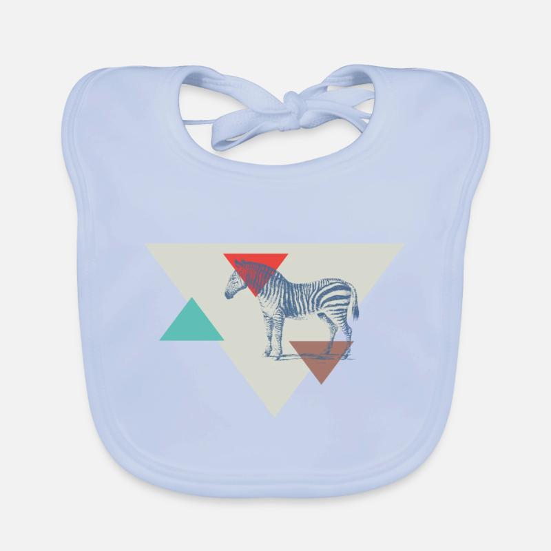 Conception de triangle de zèbre Bavoir bio Bébé