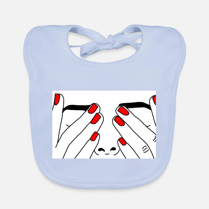 Face red nail Baby Bio-Lätzchen