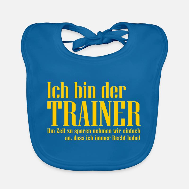 Trainer - Baby Bio-Lätzchen - Pfauenblau