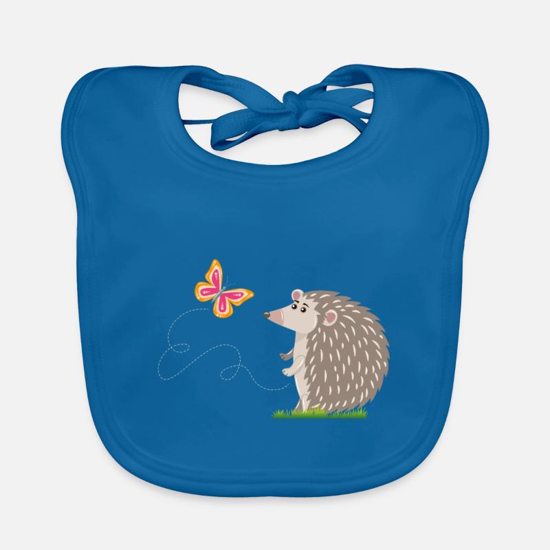 Igel und Schmetterling Baby Bio-Lätzchen