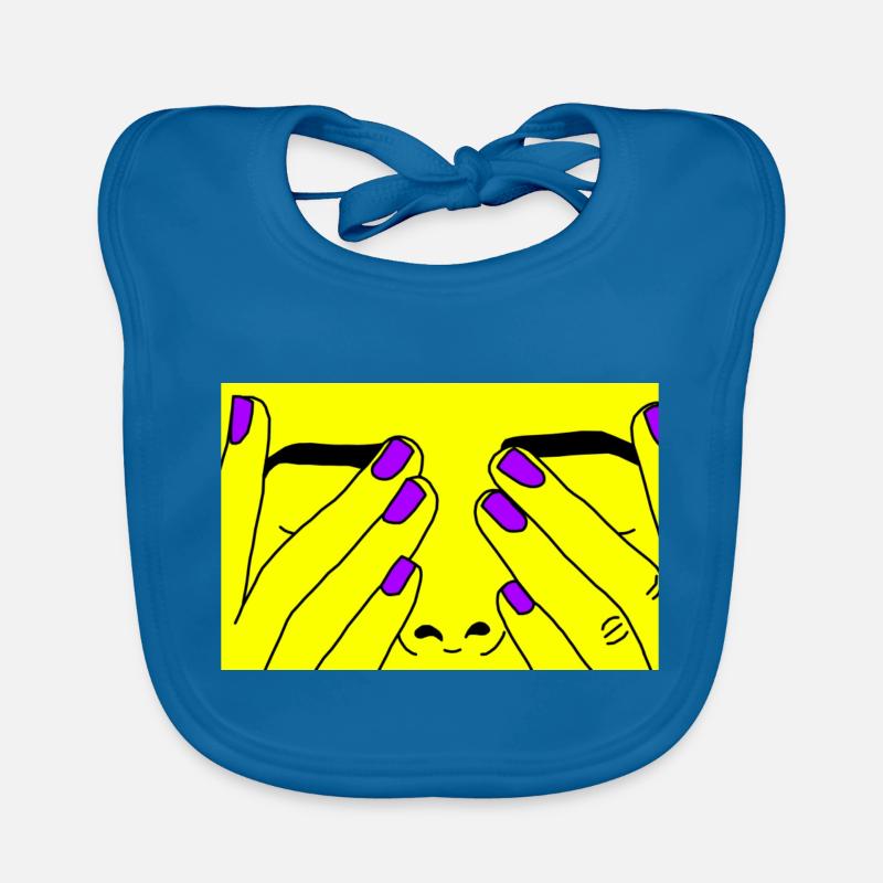 Face yellow Organic Baby Bibs