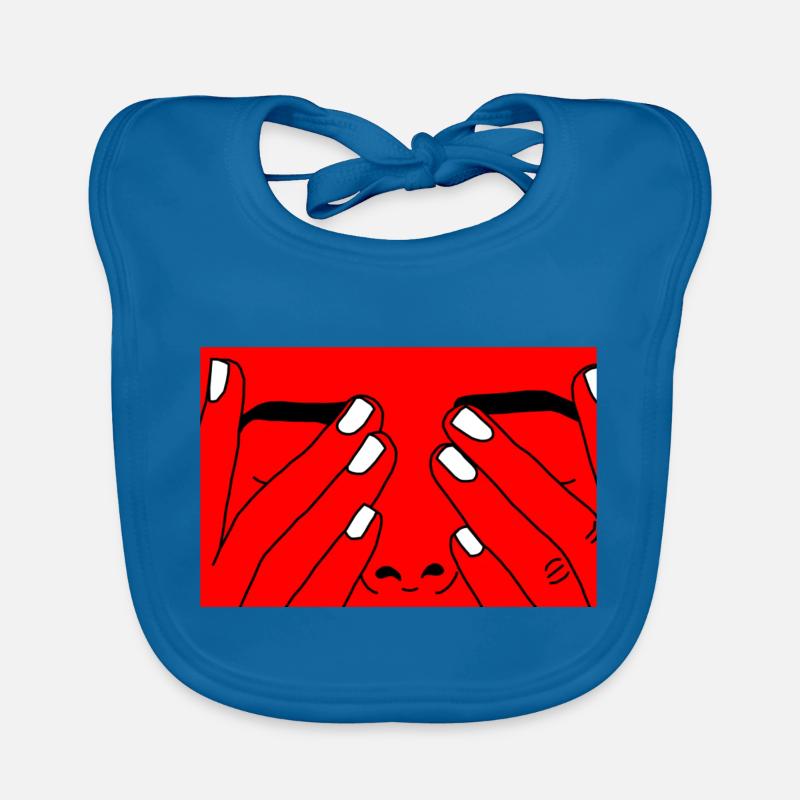 Face red white Baby Bio-Lätzchen