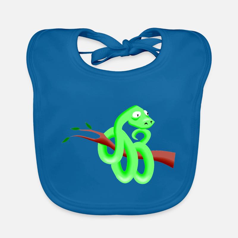 Snakes Cartoon Kids Gift Cute Python Organic Baby Bibs