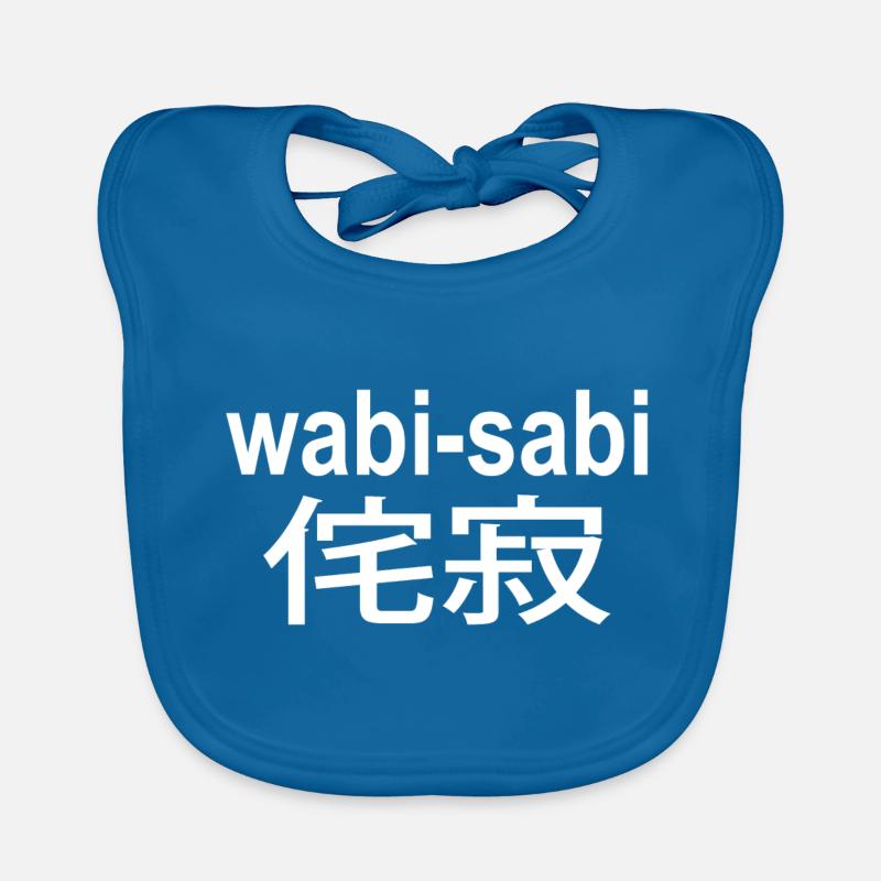 wabi sabi - Bavoir bio Bébé - bleu paon