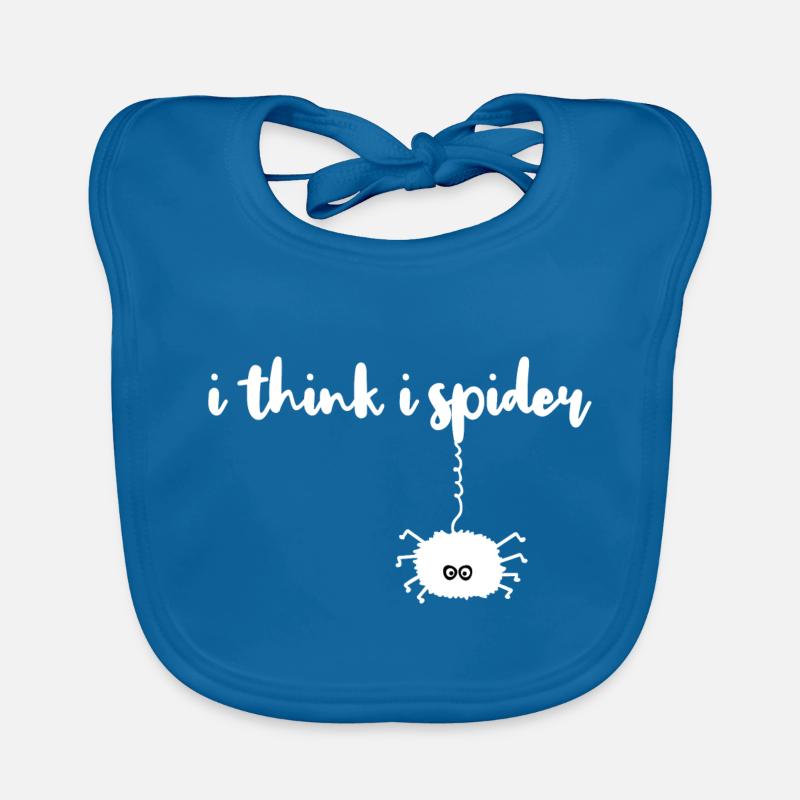 i think i spider, i think i spin funny Organic Baby Bibs