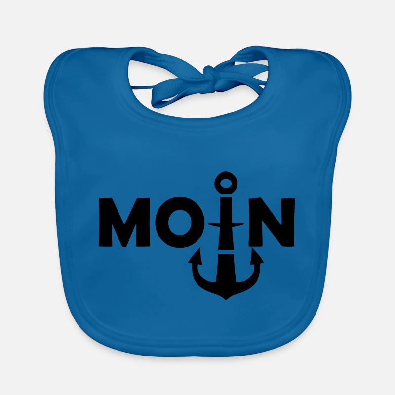 moin - Baby Bio-Lätzchen - Pfauenblau