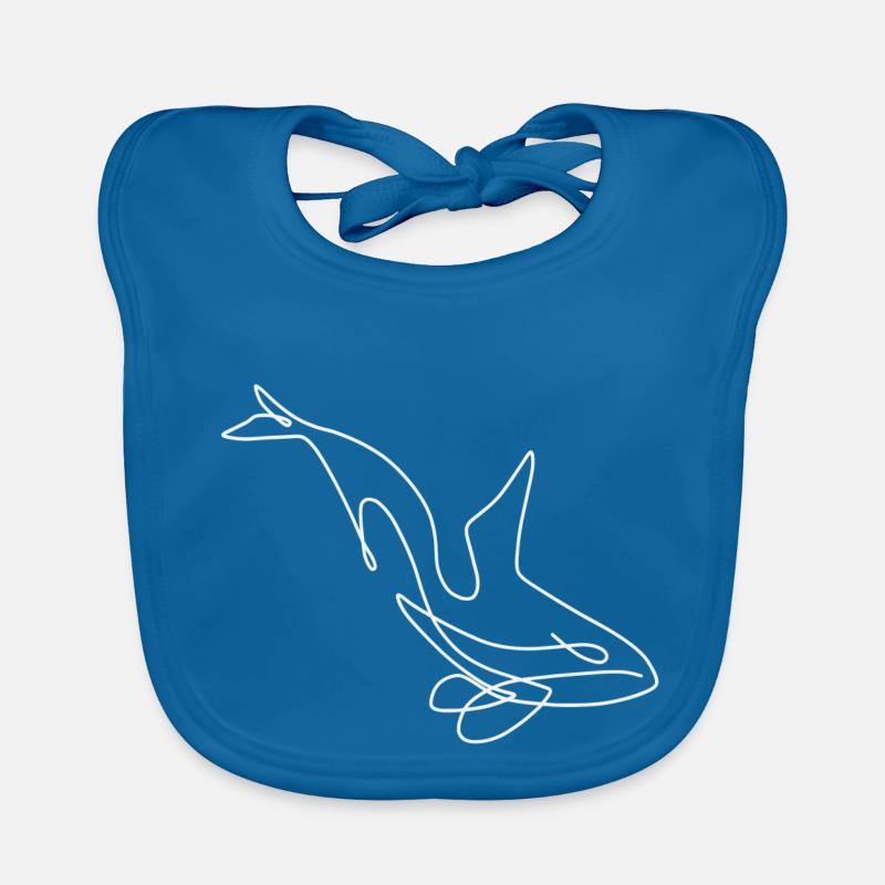 Orca - Baby Bio-Lätzchen - Pfauenblau