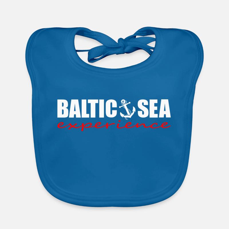Ancrage logo blanc / rouge BALTIC SEA EXPERIENCE Bavoir bio Bébé