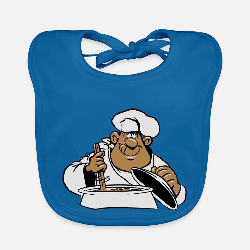 kochen koch comic witzig Baby Bio-Lätzchen
