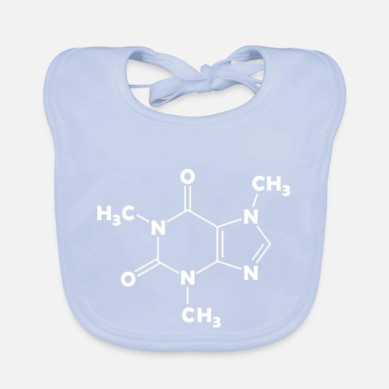 Caféine molécule de structure formule café chimie Bavoir bio Bébé