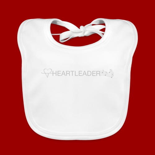 Heartleader Charity (weiss/grau) - Baby Bio-Lätzchen
