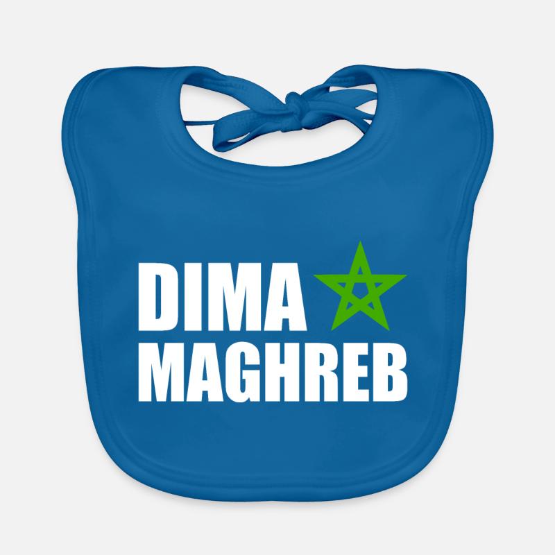 Dima maghreb - maroc - Bavoir bio Bébé - bleu paon