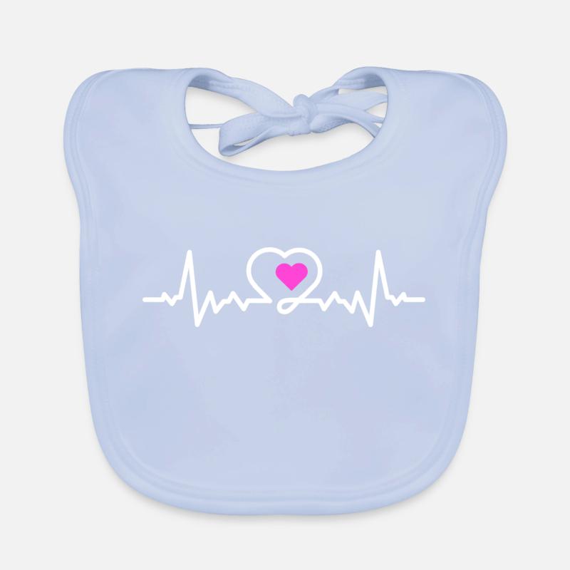 Fréquence cardiaque d’amour Bavoir bio Bébé