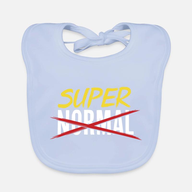 Super statt Normal lustiger Spruch Meme Baby Bio-Lätzchen