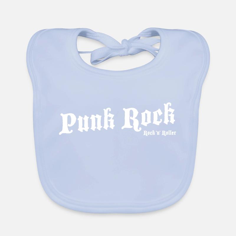Punk Rock Blanc Bavoir bio Bébé