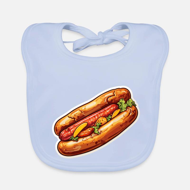 Bratwurst in a bun Organic Baby Bibs