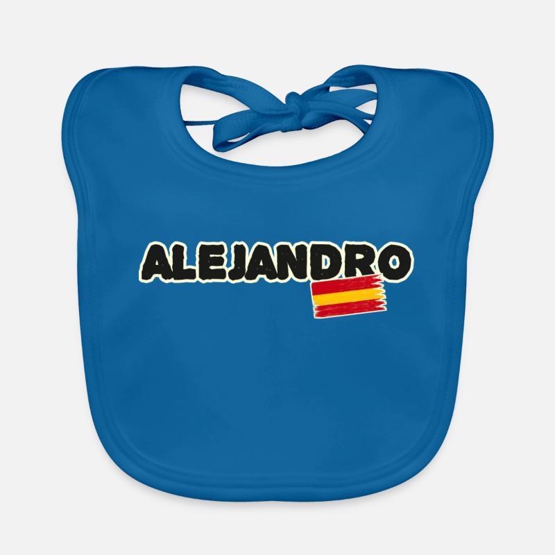Alejandro spanische Flagge Spanien Baby Bio-Lätzchen