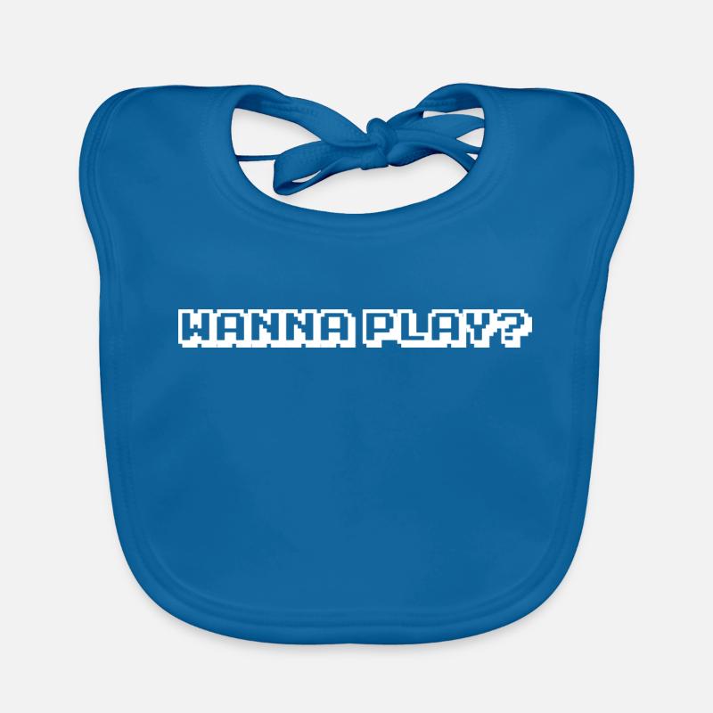 Wanna play Arcade Black Organic Baby Bibs
