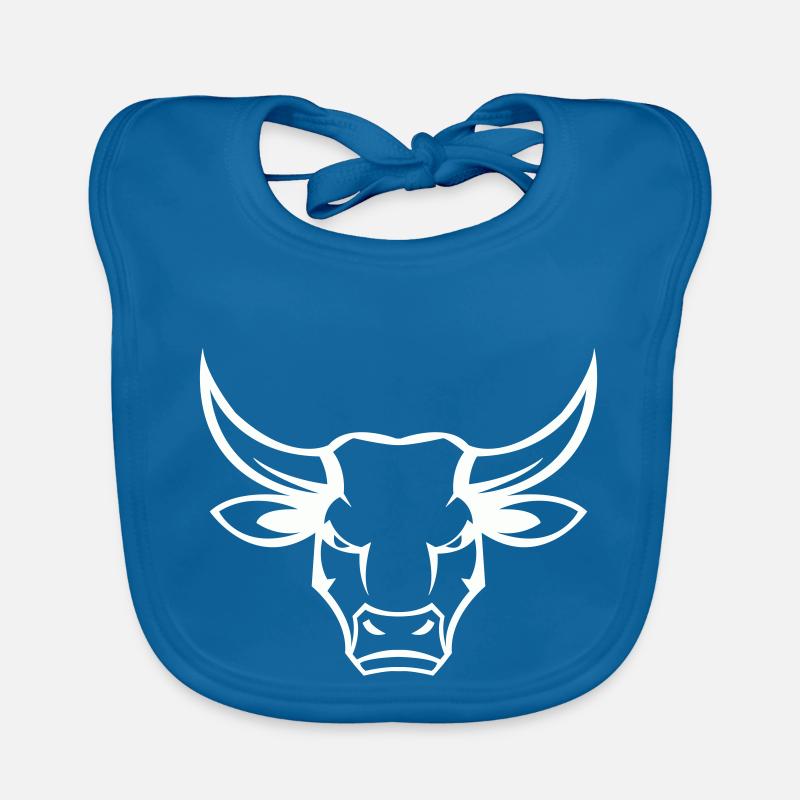 Taureau Taureau - Bavoir bio Bébé - bleu paon