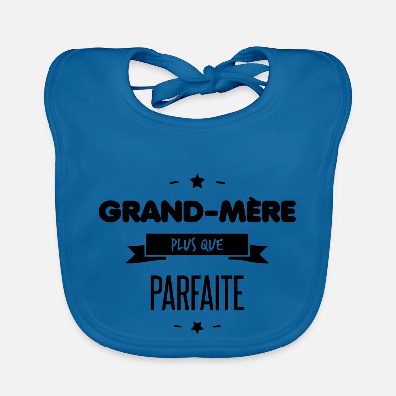 GRAND-MERE PARFAITE - Bavoir bio Bébé - bleu paon