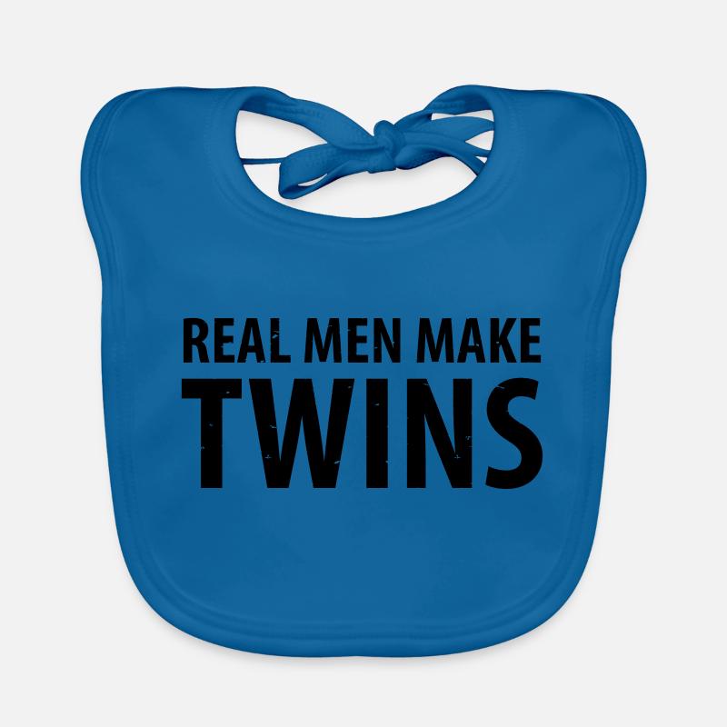 Real Men make Twins - Baby Bio-Lätzchen - Pfauenblau