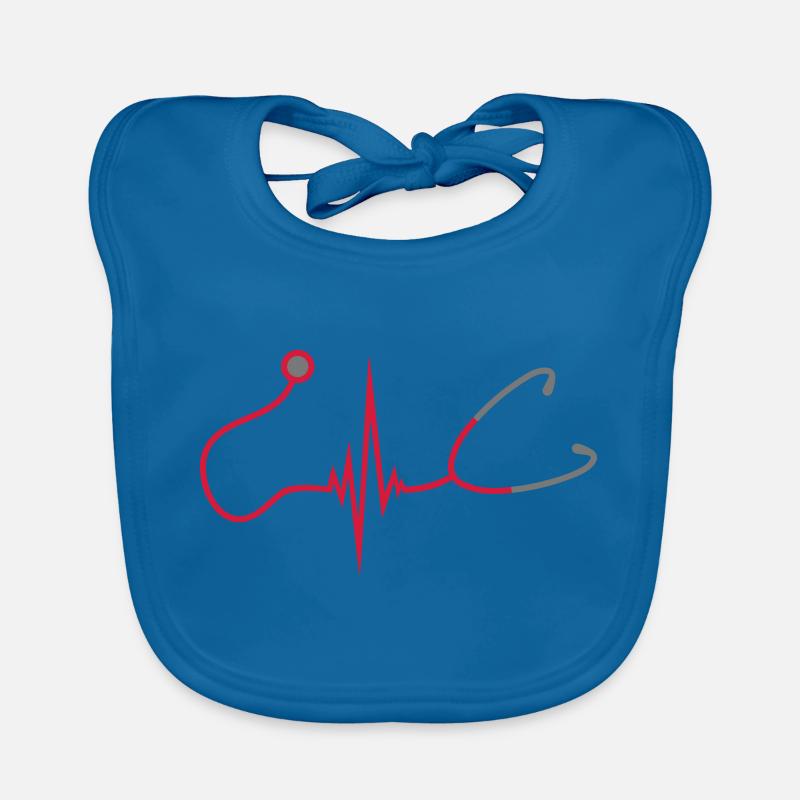 Frequency stethoscope listen heartbeat pulse verar Organic Baby Bibs