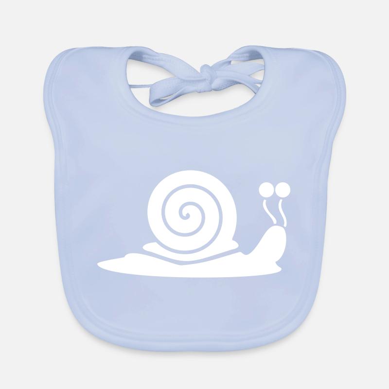 Snail with snail shell Organic Baby Bibs