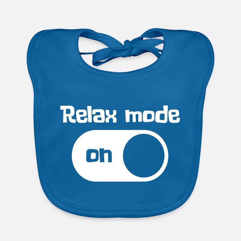 Relax mode on - Baby Bio-Lätzchen - Pfauenblau