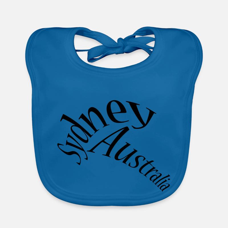 Sydney - Australia - Baby Bio-Lätzchen - Pfauenblau