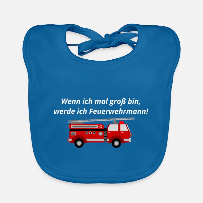 Quand je serai grand je deviendrai pompier Bavoir bio Bébé