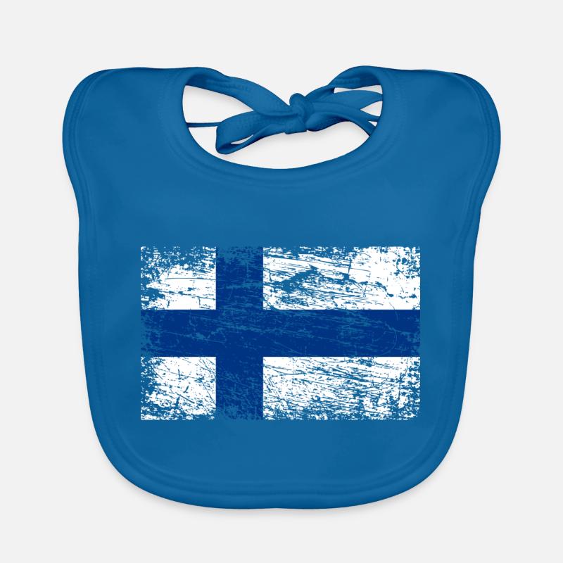 Drapeau de la Finlande Bavoir bio Bébé