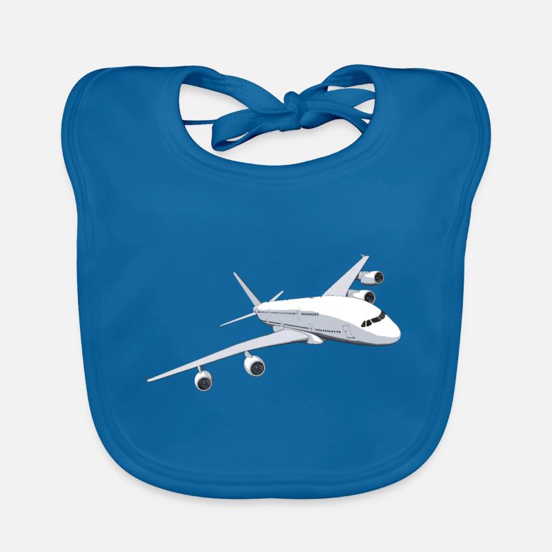 Airplane Passenger Plane Jet Plane Organic Baby Bibs