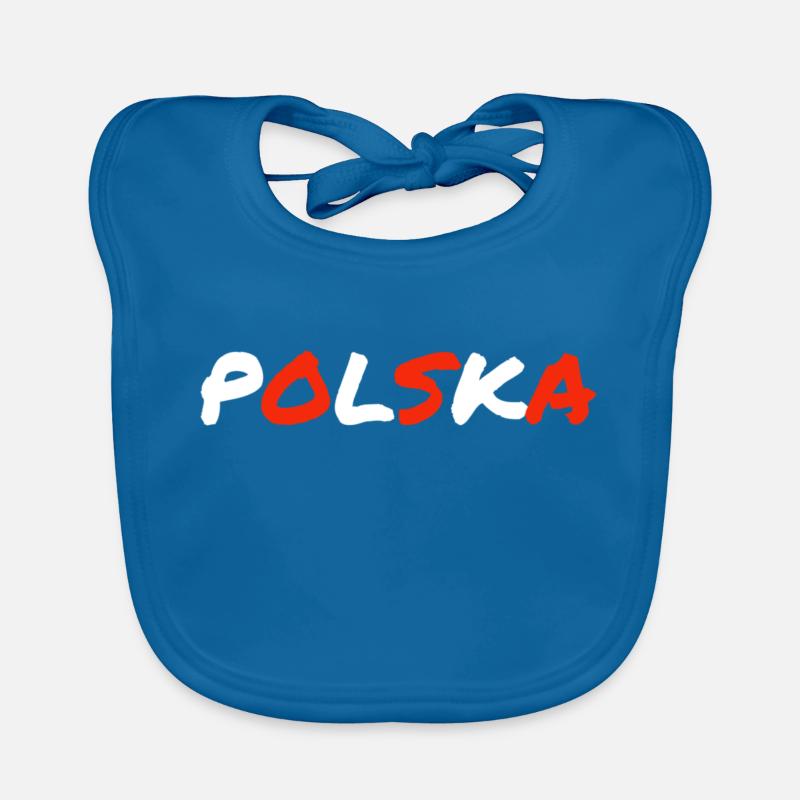 Polska - Bavoir bio Bébé - bleu paon