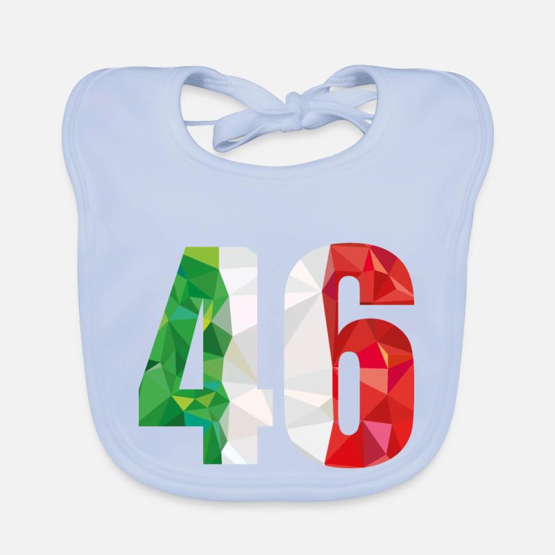 Italy, 46, Birthday, Motorcycle Organic Baby Bibs