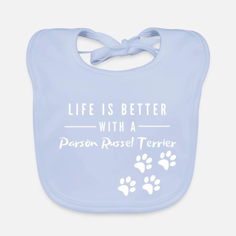 Life is better with a Parson Russel Terrier Baby Bio-Lätzchen