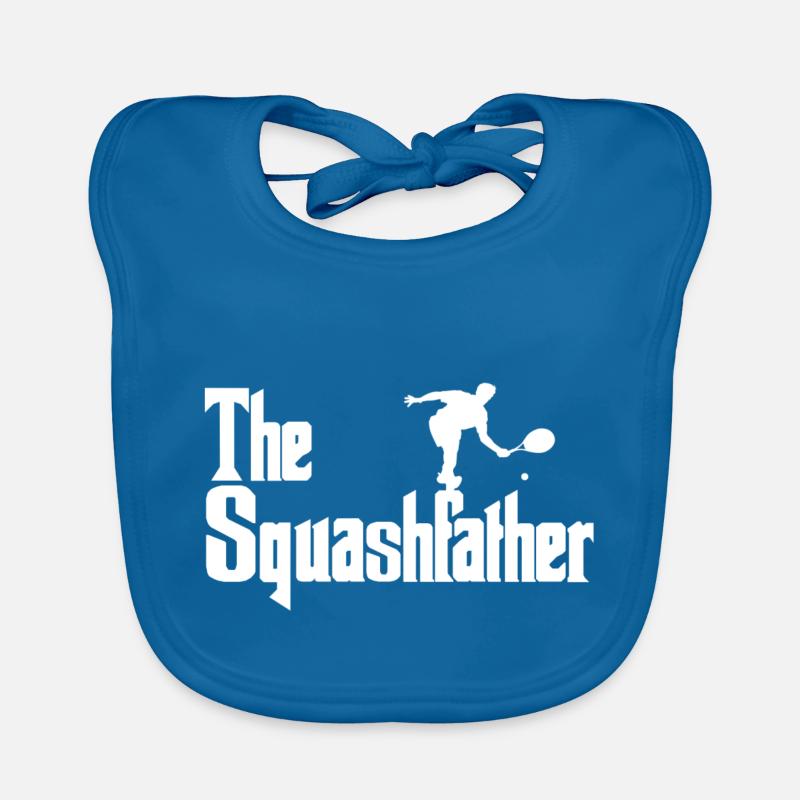 Joueur de squash squash - Bavoir bio Bébé - bleu paon