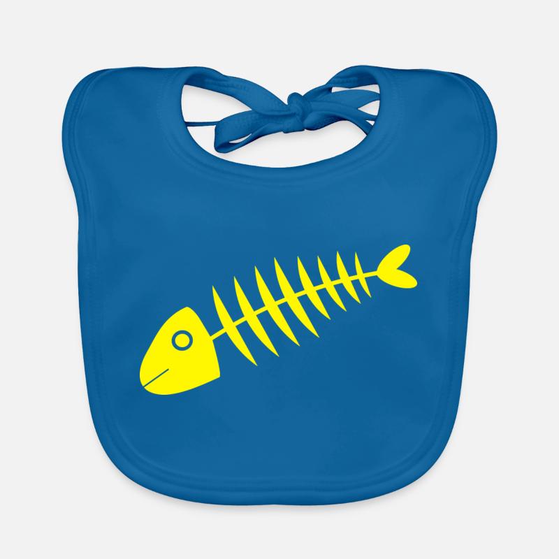 Poisson jaune Poisson comique Bavoir bio Bébé