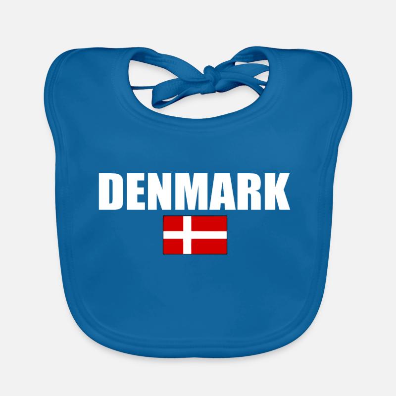 danemark - Bavoir bio Bébé - bleu paon