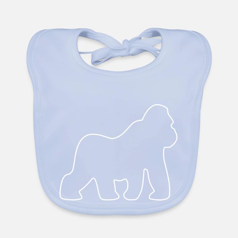 Gorilla, Silverback, Monkey, Monkey, Gorillas, Organic Baby Bibs