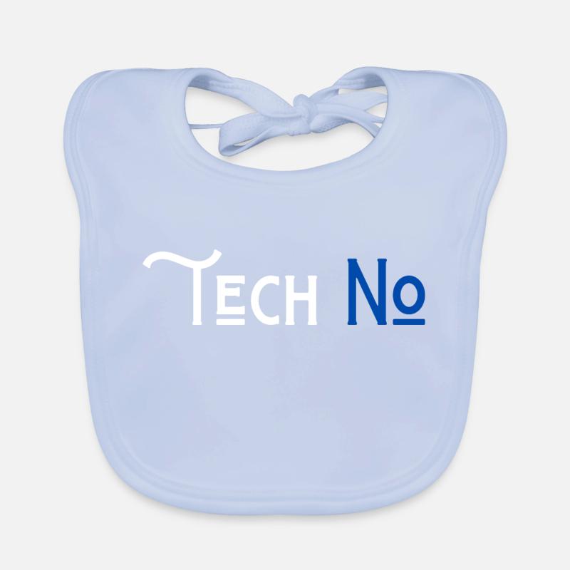 techno non à la technologie humour Bavoir bio Bébé