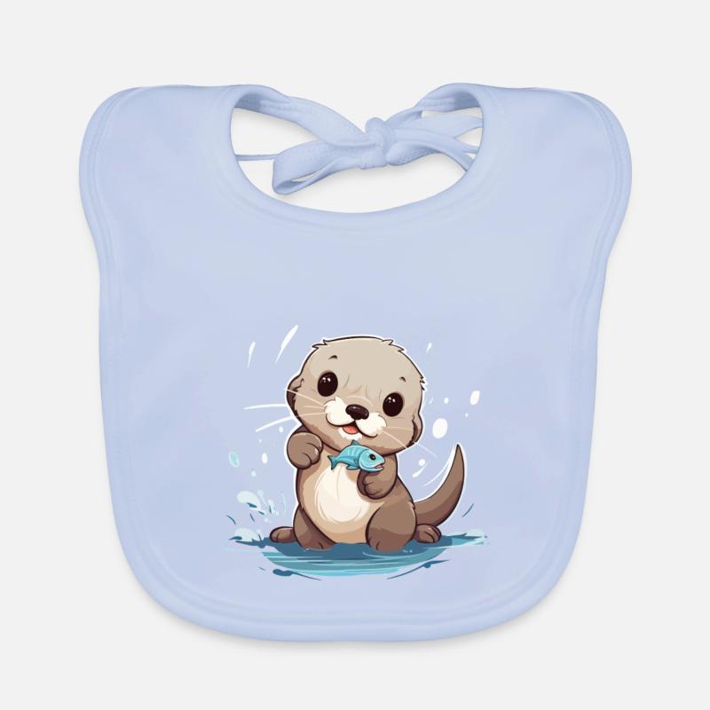 Mignon bébé loutre Bavoir bio Bébé