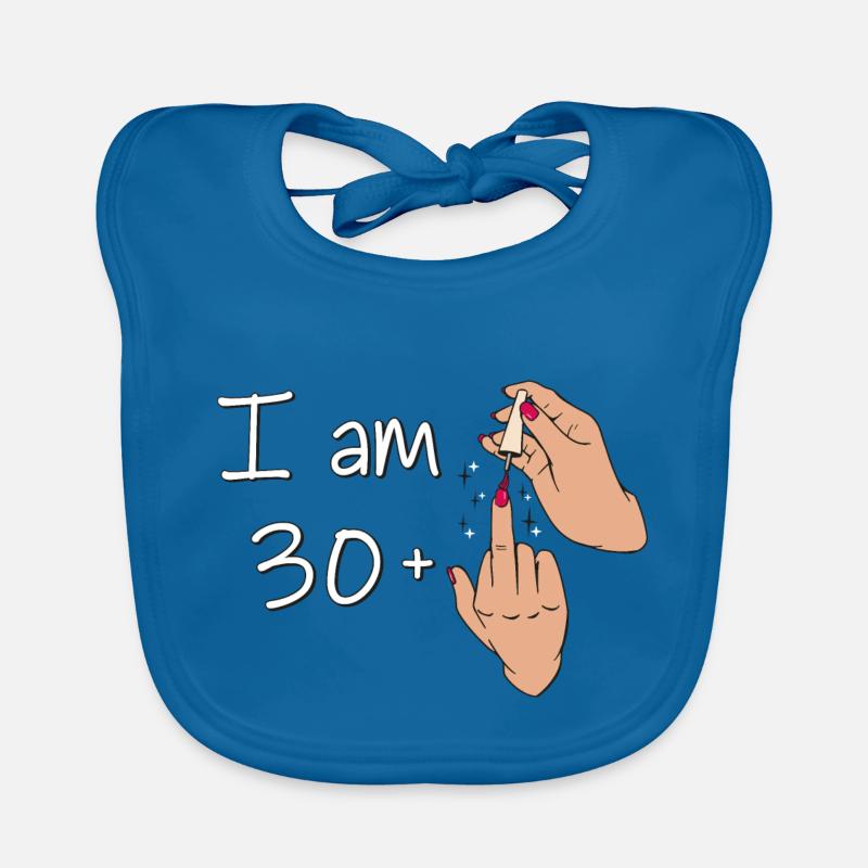 I Am 30 + 1 Middle Finger Shirt I Am 30 Plus, Organic Baby Bibs