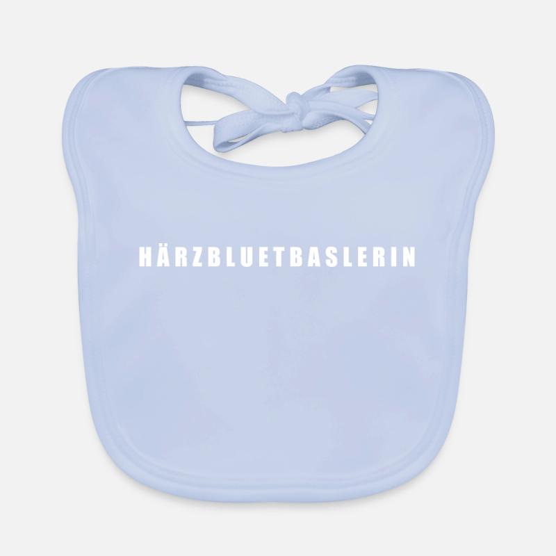 Härzbluetbaslerin Kanton Basel Schweiz Baby Bio-Lätzchen