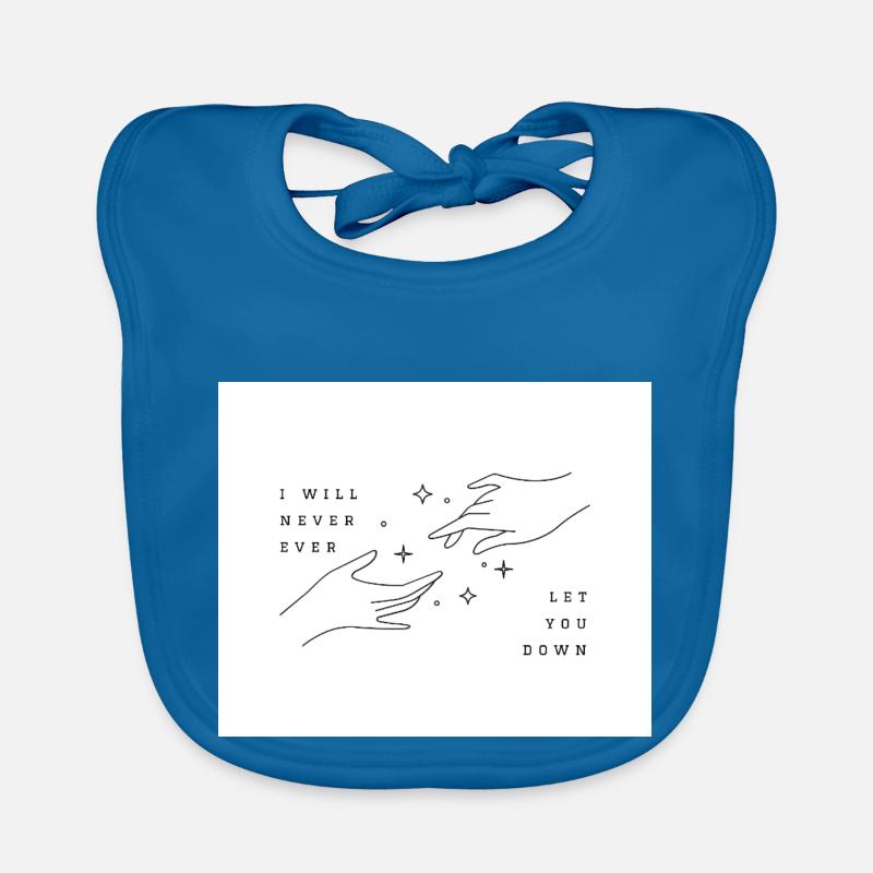 jamais - Bavoir bio Bébé - bleu paon